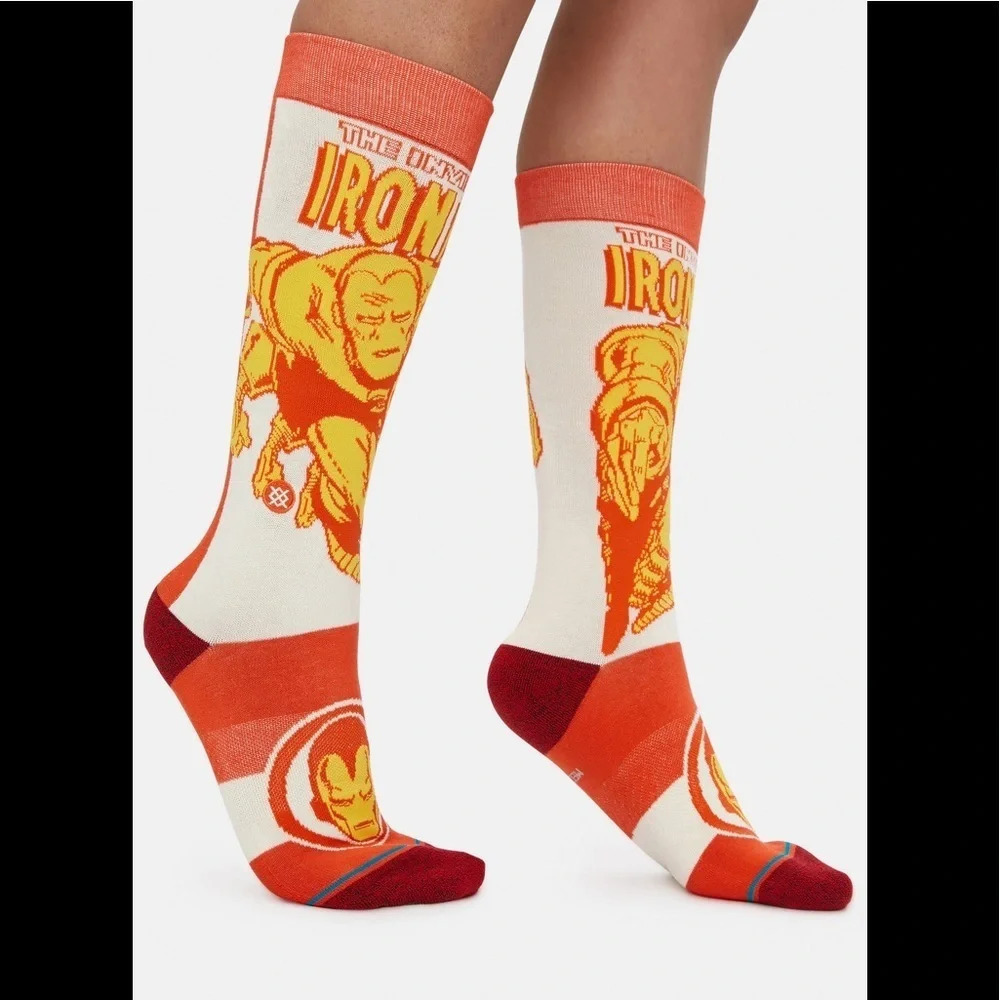 Stance Iron Man Socks, Size Medium, NWT